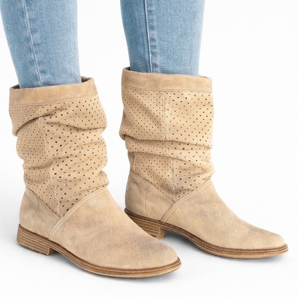 Toms Shoes - Toms Serra Women's Tan Suede Heeled Boots